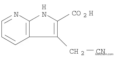 Molecular Structure of 1016241-87-4 (1H-Pyrrolo[2,3-b]pyridine-2-carboxylic acid, 3-(cyanomethyl)-)
